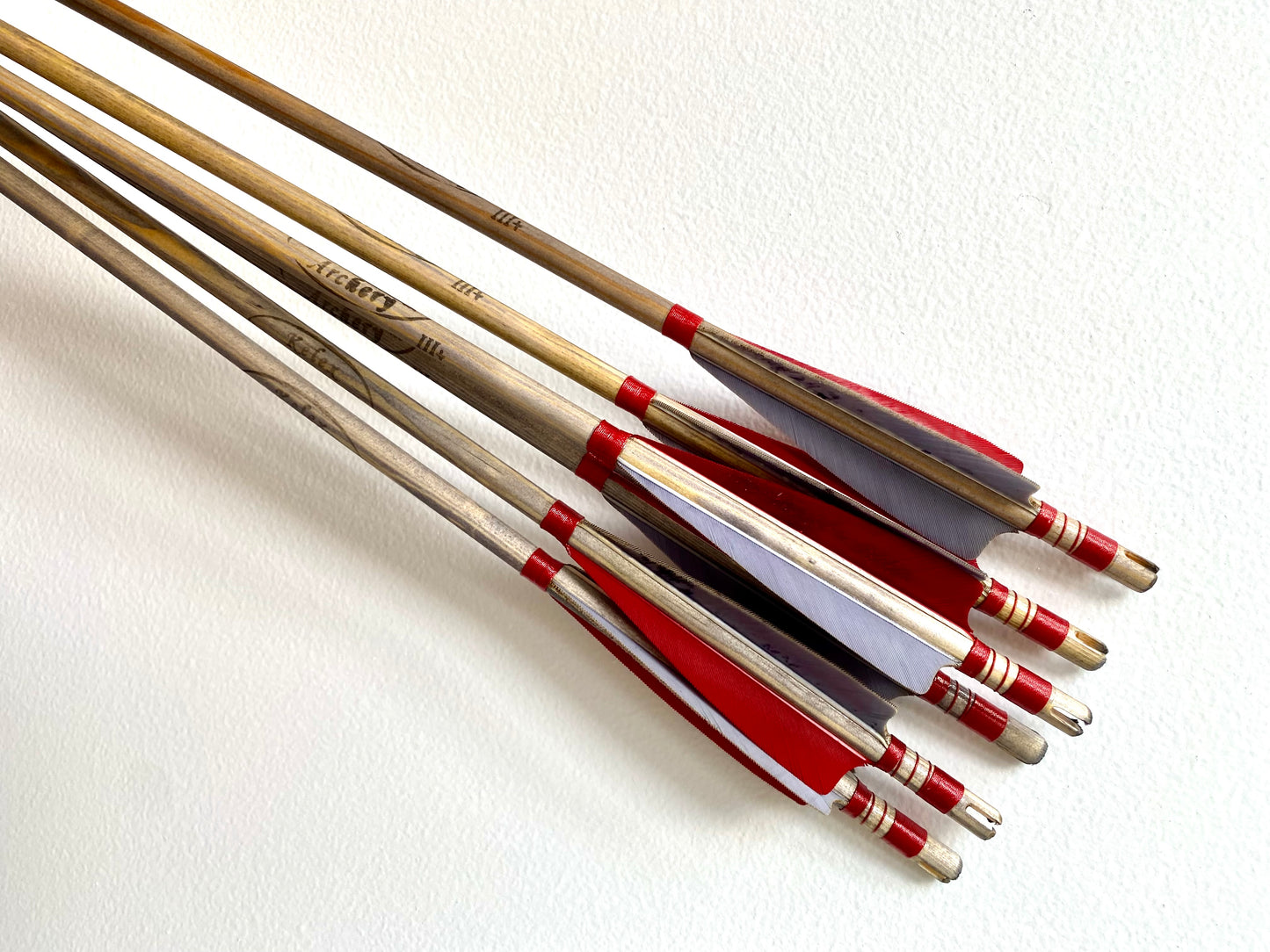 Traditional Wooden Arrows - Self Nock (half dozen)